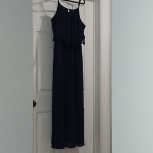 Navy Tassel Maxi Dress